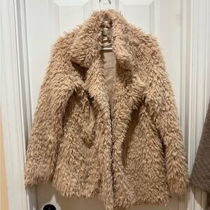 Thread & Supply Plush Tan Teddy Jacket